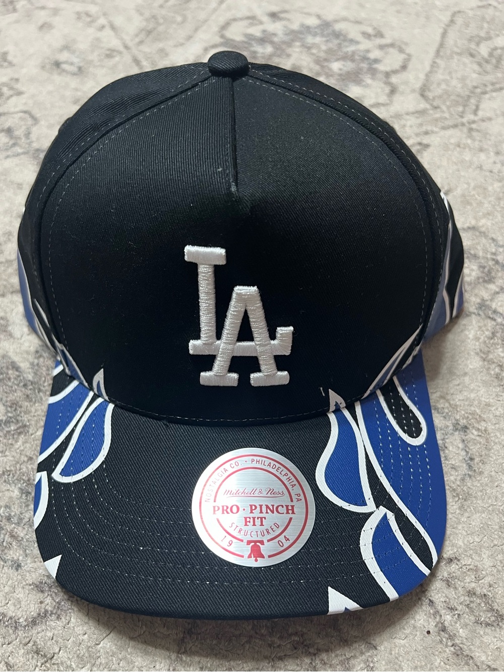 Los Angeles Dodgers "Pro Pinch" Hot Head snapback hat Mitchell & Ness LA MLB